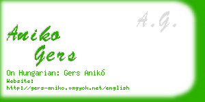 aniko gers business card